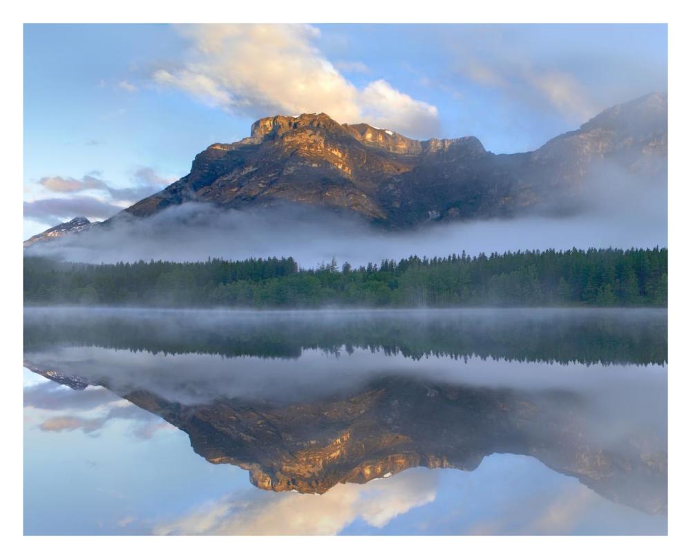 Morning Light On Mt Kidd As Seen From Wedge Pond, Alberta, Canada-Paper Art-30X24
