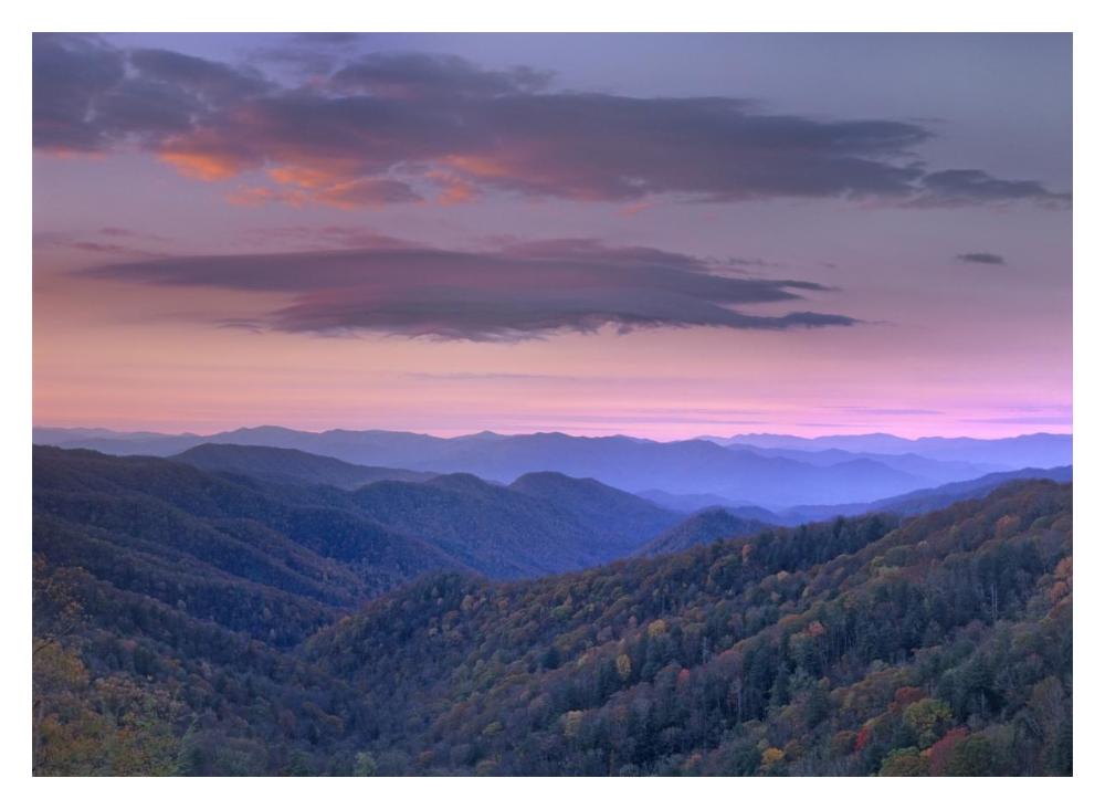 Newfound Gap, Great Smoky Mountains National Park, North Carolina-Paper Art-18X14