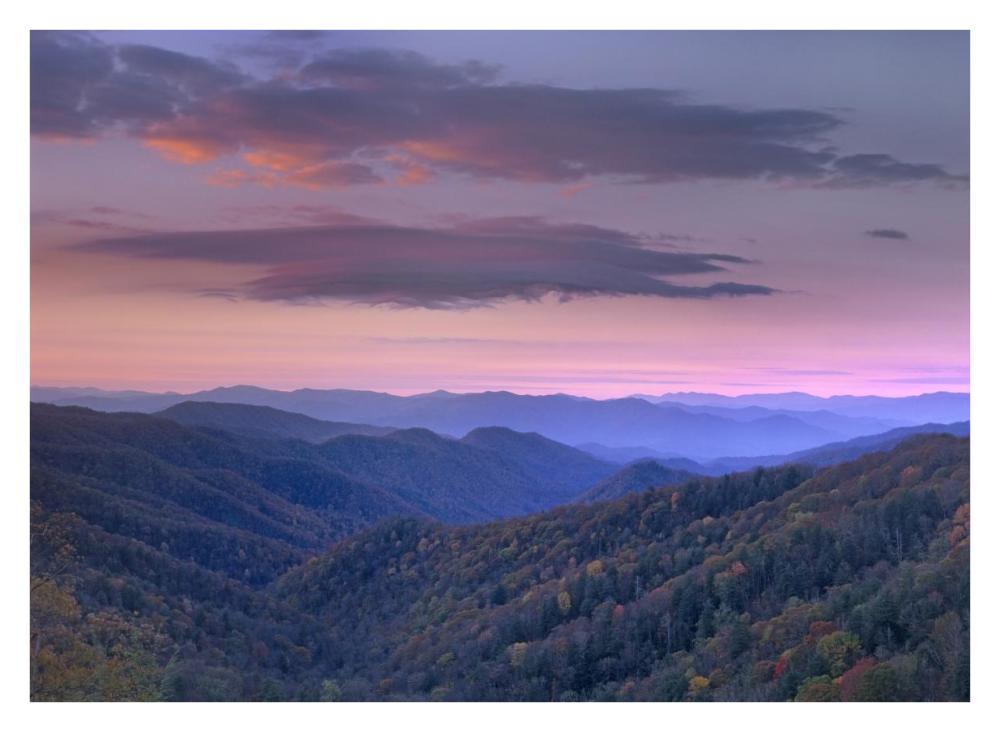 Newfound Gap, Great Smoky Mountains National Park, North Carolina-Paper Art-34X26