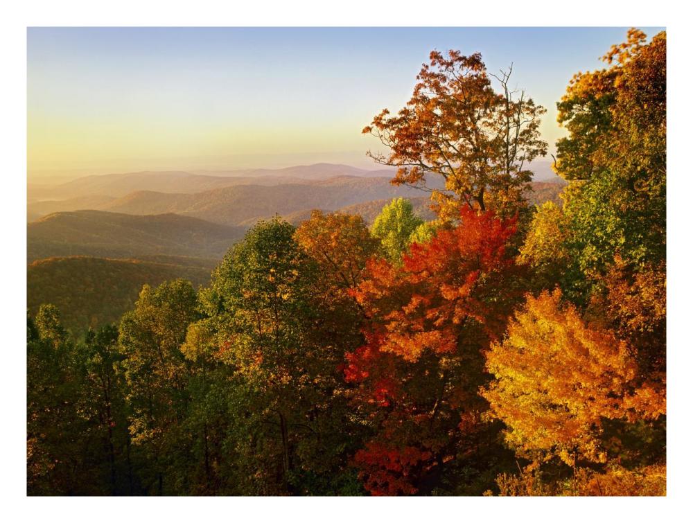 Blue Ridge Mountains From Bluff Mountain Overlook, North Carolina-Paper Art-26X20