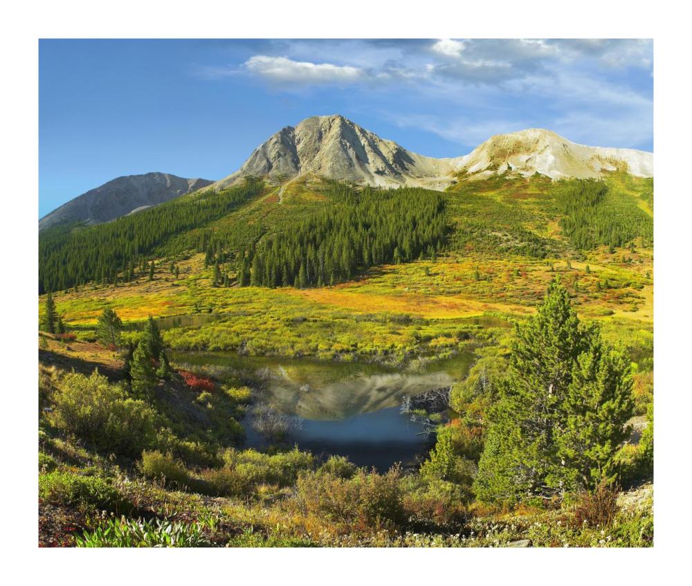 Pond And Green Mountain, Green Mountain National Forest, Colorado-Paper Art-18X15.28