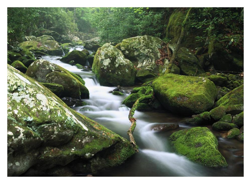 Roaring Fork River, Great Smoky Mountains National Park, Tennessee-Paper Art-18X14