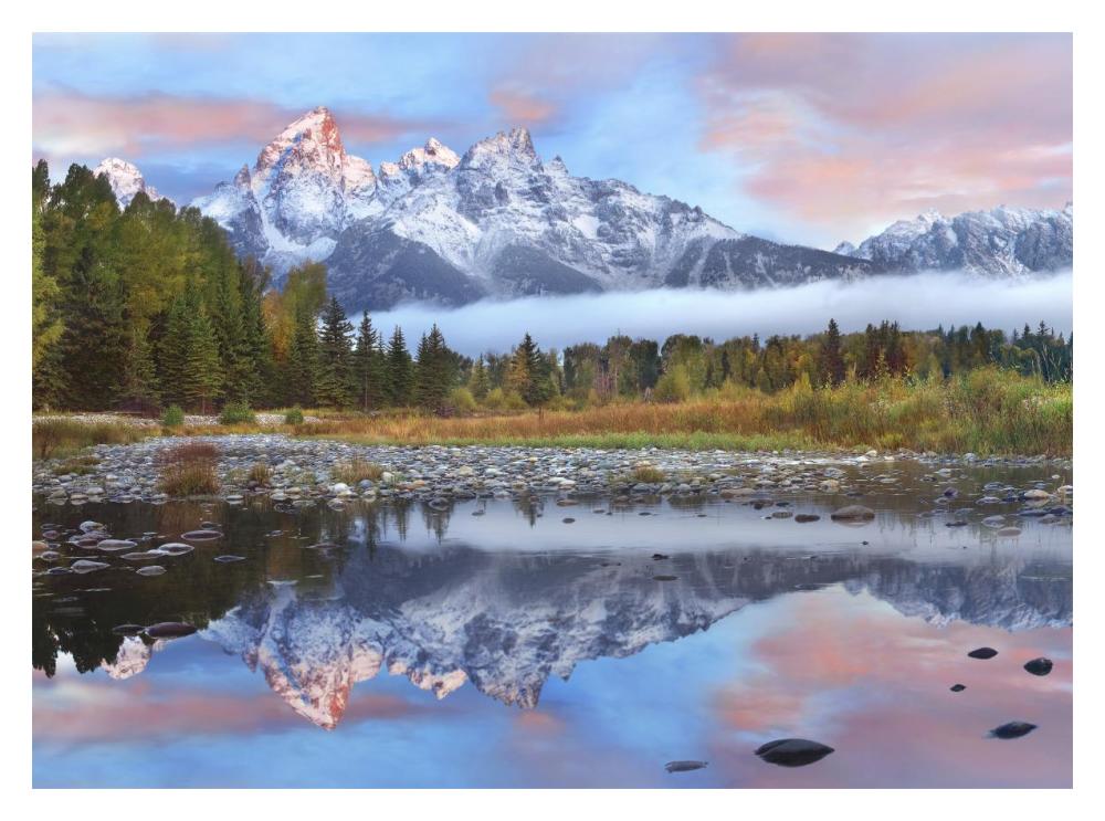 Grand Tetons Reflected In Lake, Grand Teton National Park, Wyoming-Paper Art-18X14