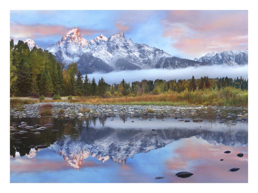 Grand Tetons Reflected In Lake, Grand Teton National Park, Wyoming-Paper Art-26X20
