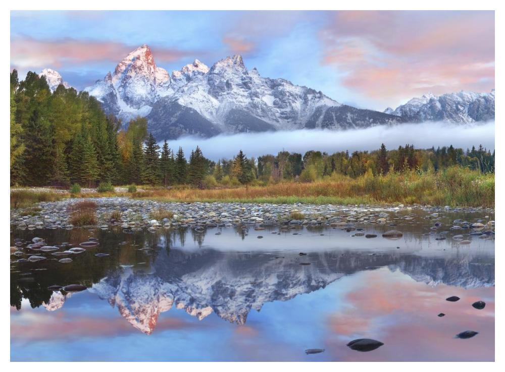 Grand Tetons Reflected In Lake, Grand Teton National Park, Wyoming-Paper Art-50X38