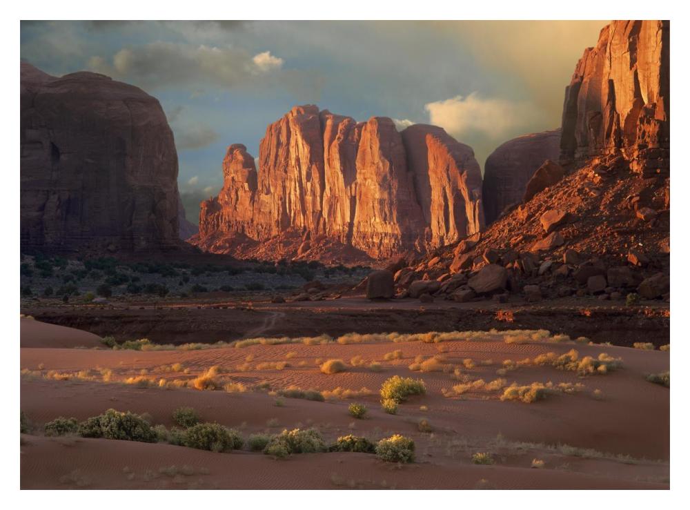 Camel Butte Rising From The Desert Floor, Monument Valley, Arizona-Paper Art-18X14