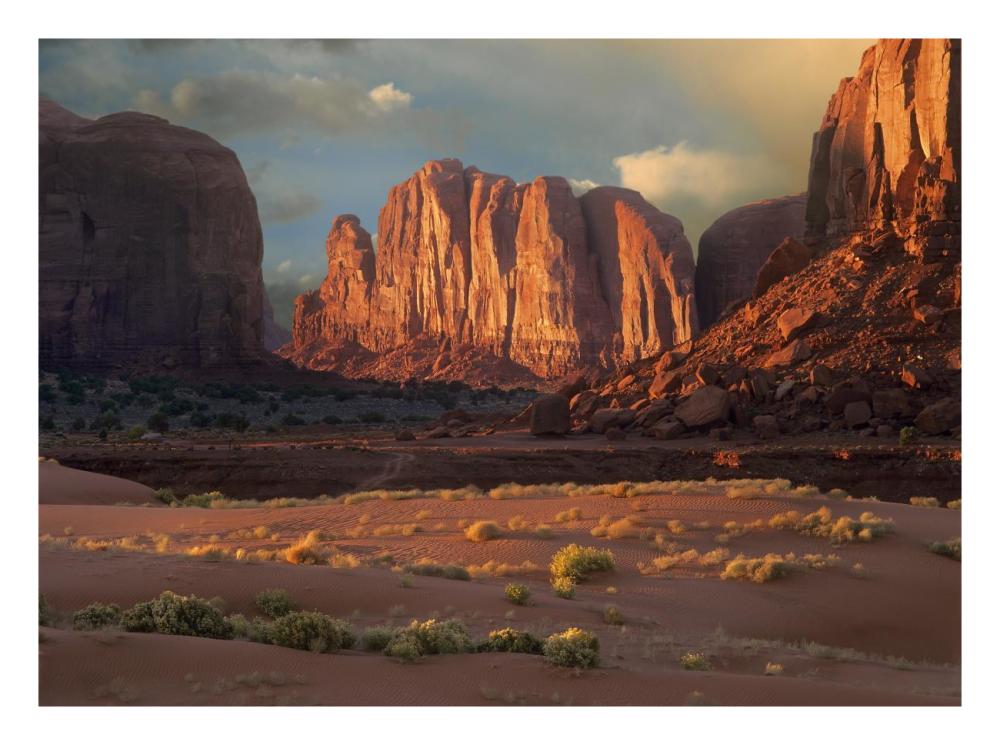 Camel Butte Rising From The Desert Floor, Monument Valley, Arizona-Paper Art-26X20