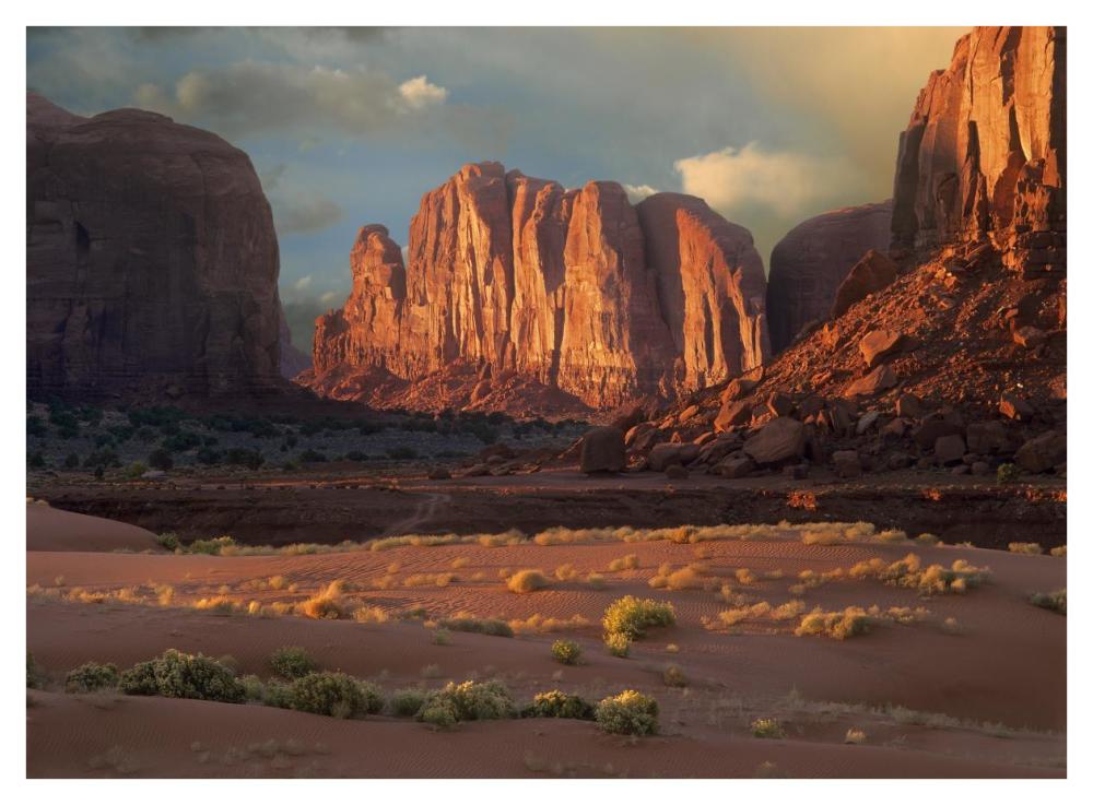 Camel Butte Rising From The Desert Floor, Monument Valley, Arizona-Paper Art-42X32