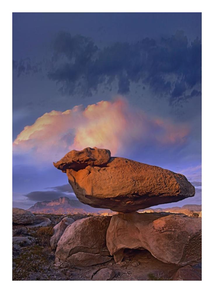 Balancing Rock Formation, Guadalupe Mountains National Park, Texas-Paper Art-17.62X24