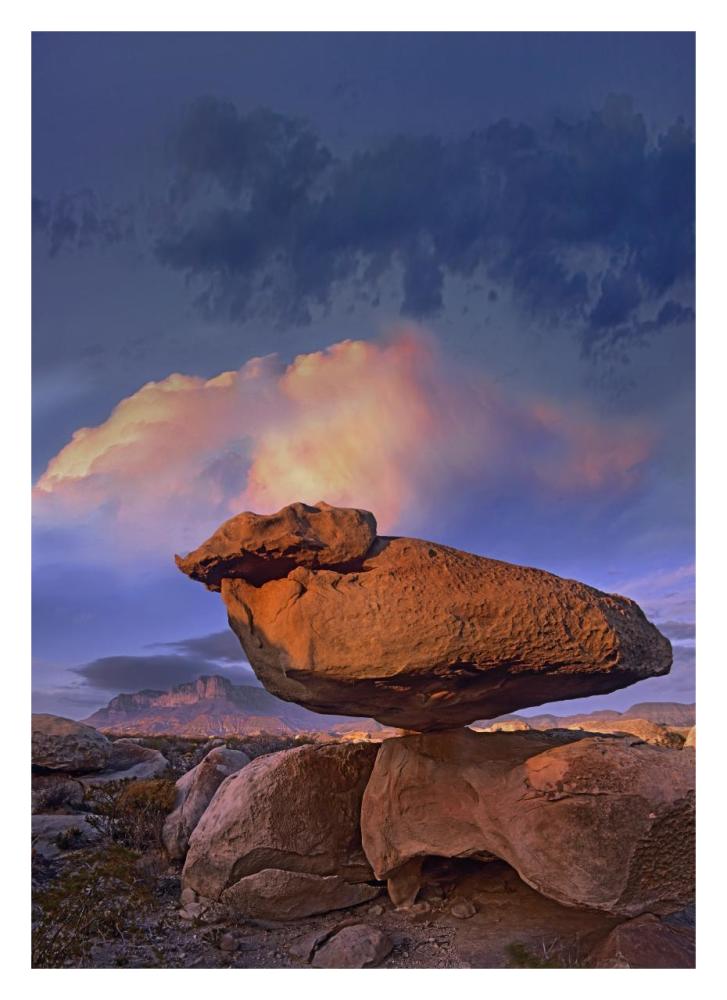 Balancing Rock Formation, Guadalupe Mountains National Park, Texas-Paper Art-23.3X32