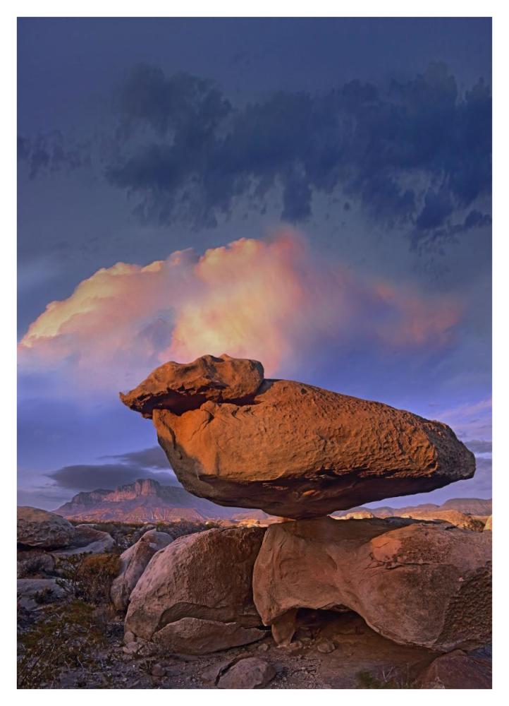 Balancing Rock Formation, Guadalupe Mountains National Park, Texas-Paper Art-30.4X42