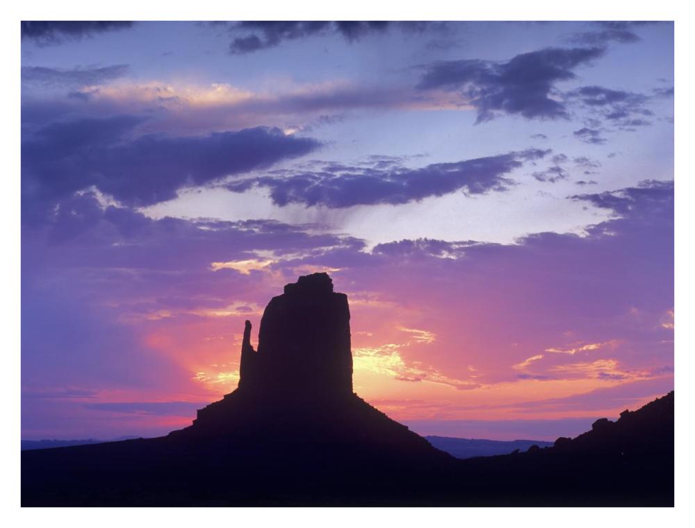 East And West Mittens, Buttes At Sunrise, Monument Valley, Arizona-Paper Art-34X26
