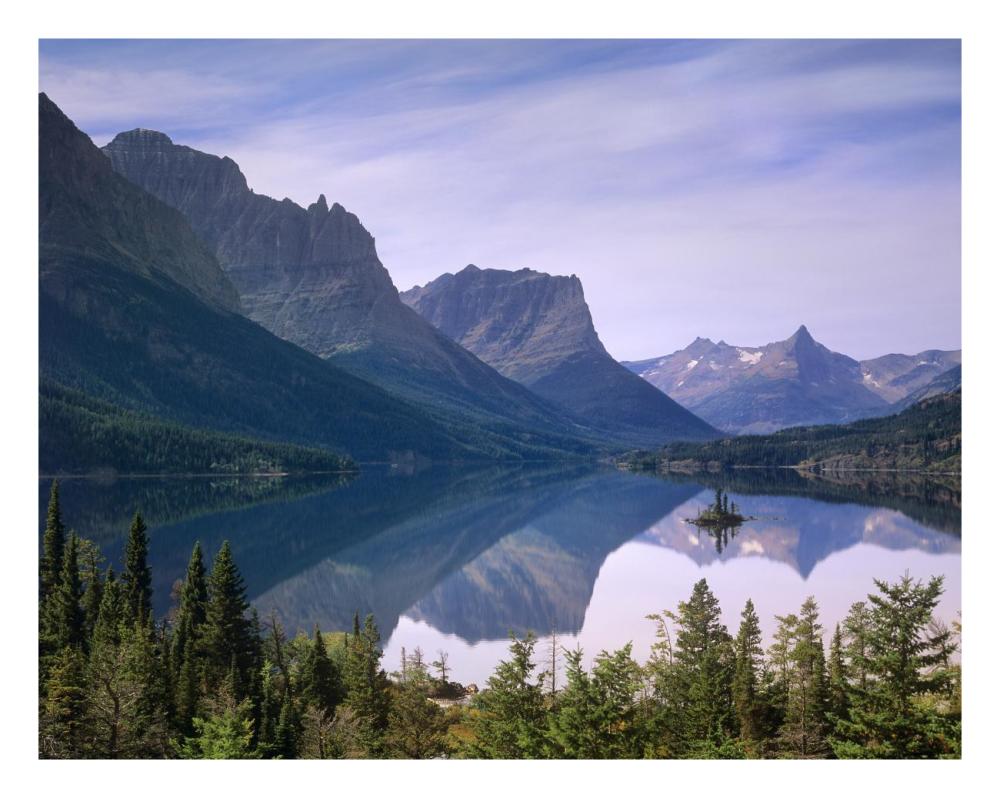 Wild Goose Island In St Mary'S Lake, Glacier National Park, Montana-Paper Art-26X20