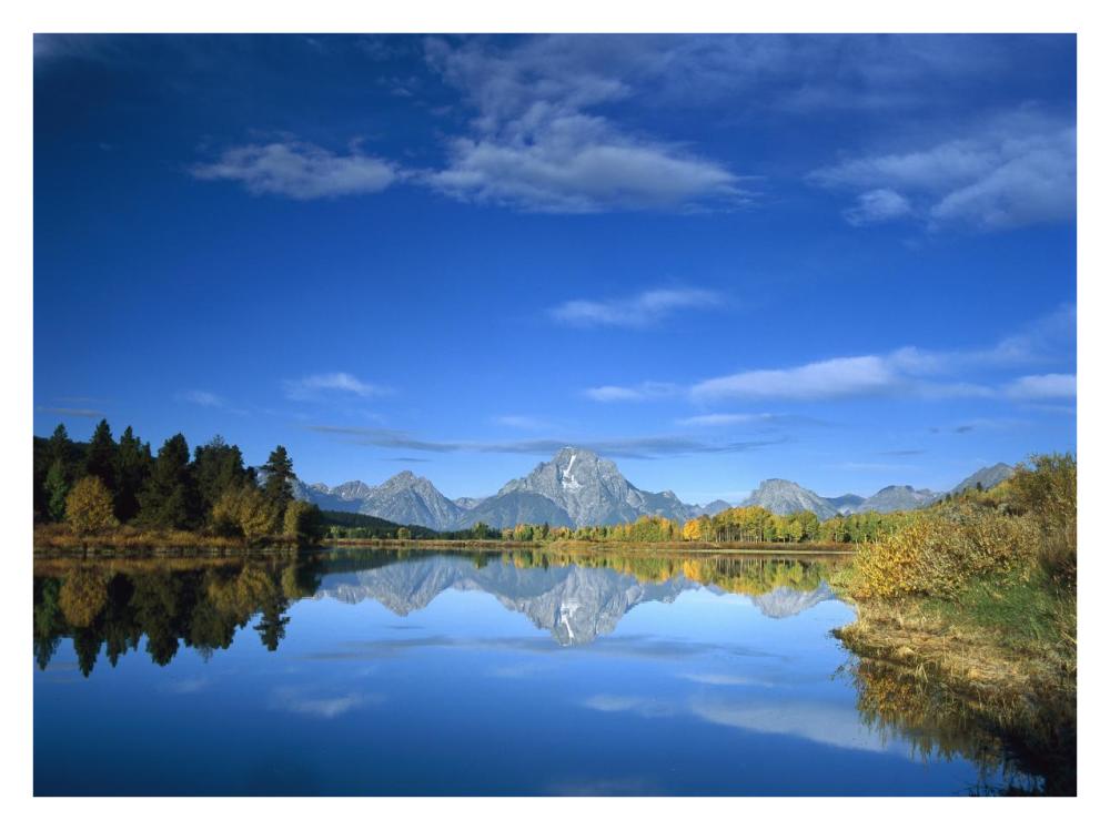 Mt Moran Reflected In Oxbow Bend, Grand Teton National Park, Wyoming-Paper Art-34X26