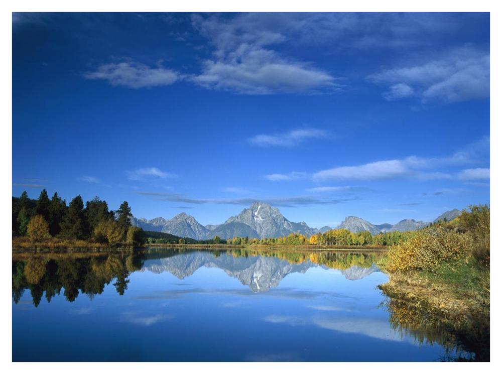 Mt Moran Reflected In Oxbow Bend, Grand Teton National Park, Wyoming-Paper Art-42X32