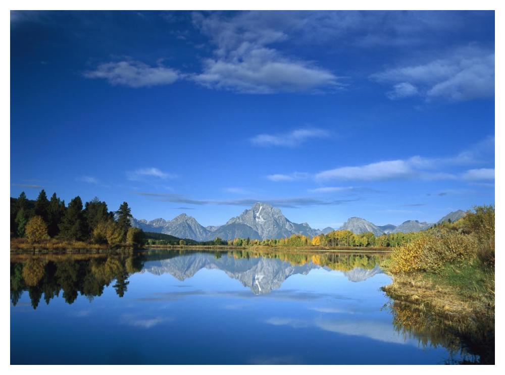 Mt Moran Reflected In Oxbow Bend, Grand Teton National Park, Wyoming-Paper Art-50X38