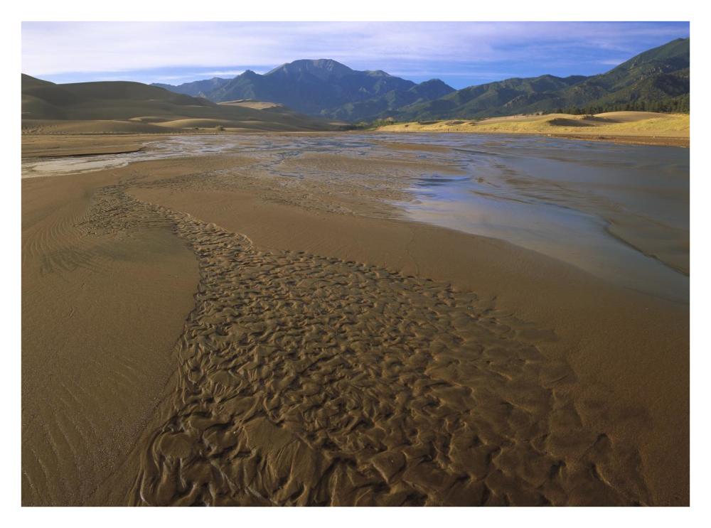 Patterns In Stream Bed, Great Sand Dunes National Monument, Colorado-Paper Art-34X26