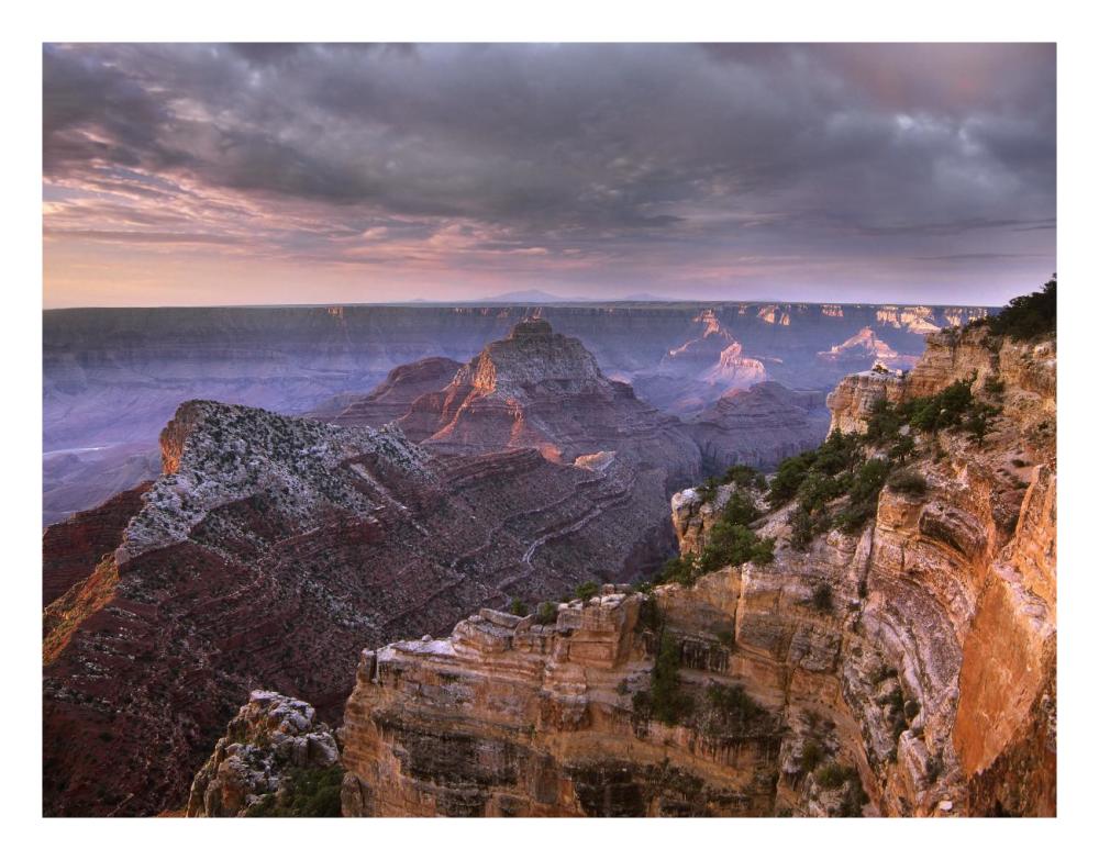 Stormy Skies Over Vishnu Temple, Grand Canyon National Park, Arizona-Paper Art-26X20