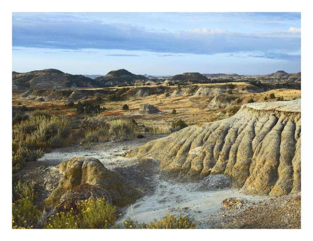 Badlands, South Unit, Theodore Roosevelt National Park, North Dakota-Paper Art-26X20