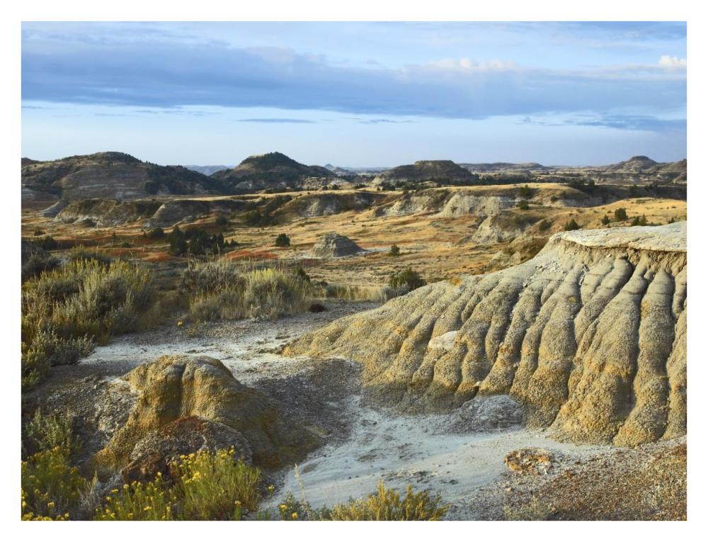Badlands, South Unit, Theodore Roosevelt National Park, North Dakota-Paper Art-34X26