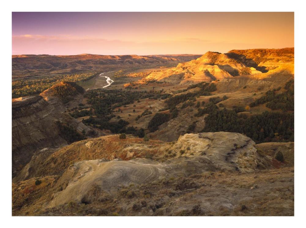 Little Missouri River, Theodore Roosevelt National Park, North Dakota-Paper Art-26X20