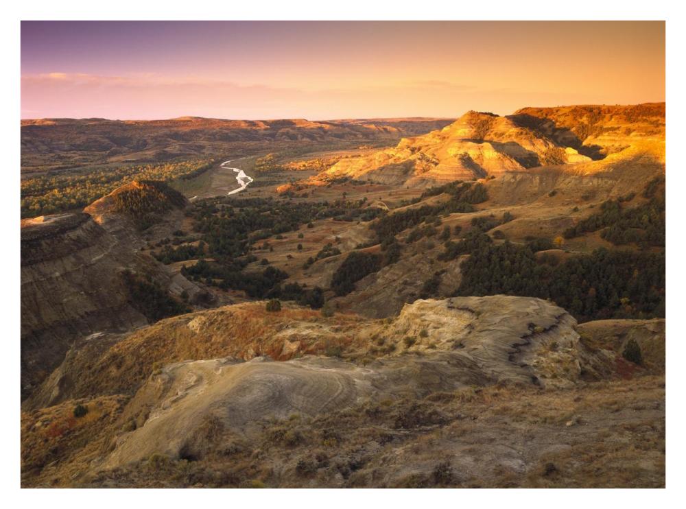 Little Missouri River, Theodore Roosevelt National Park, North Dakota-Paper Art-34X26