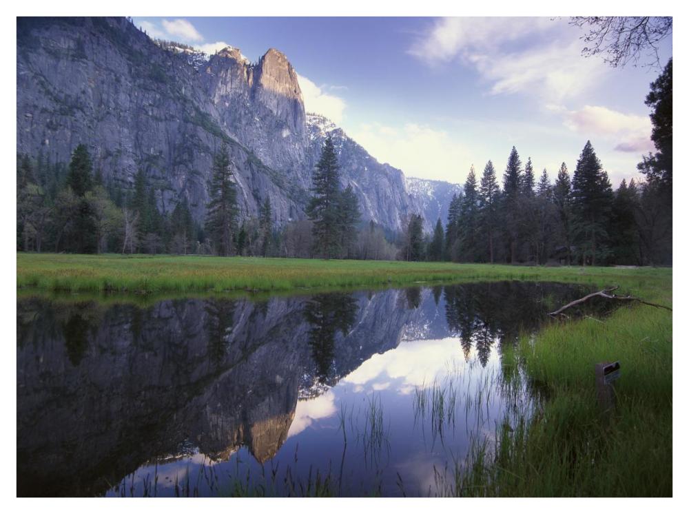 Sentinel Rock, Reflected In Water, Yosemite National Park, California-Paper Art-42X32