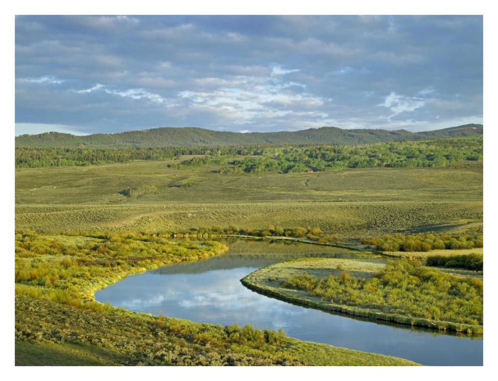 Cloudy Skies Over Green River, Bridger-Teton National Forest, Wyoming-Paper Art-34X26