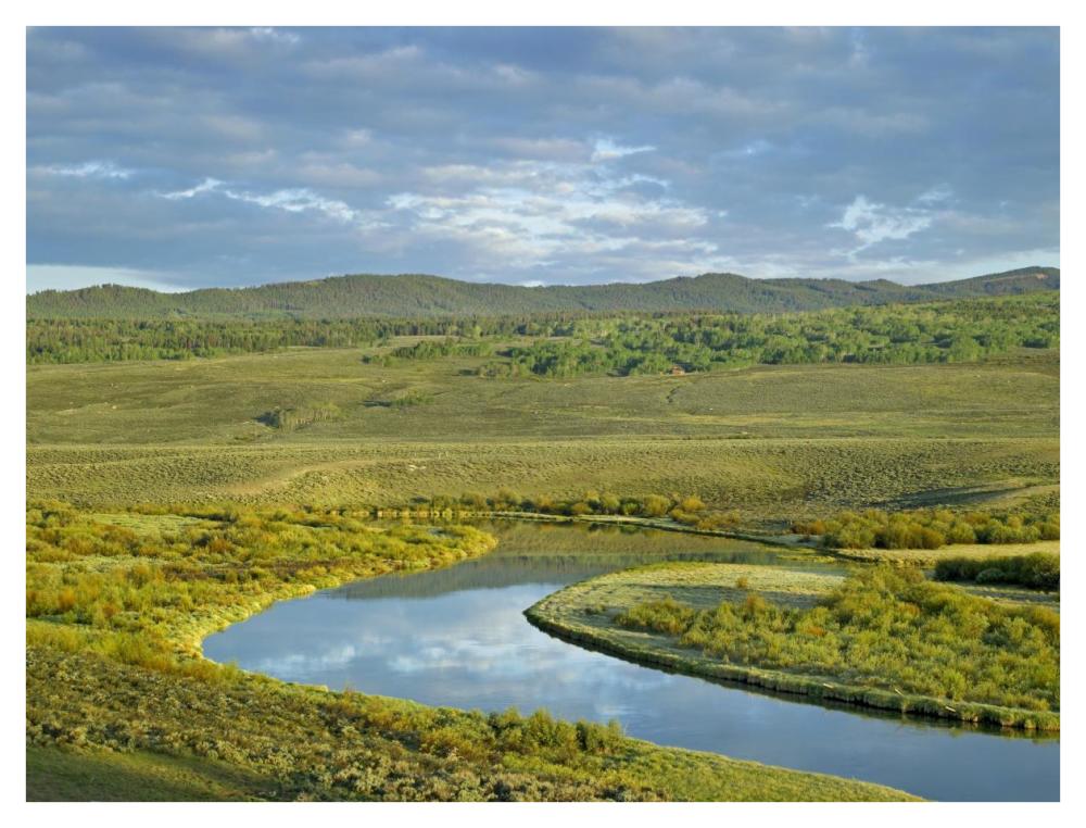 Cloudy Skies Over Green River, Bridger-Teton National Forest, Wyoming-Paper Art-42X32