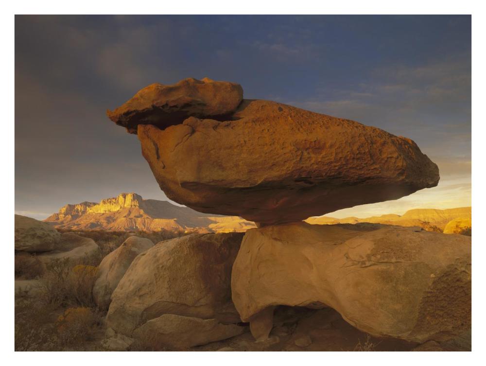 El Capitan And Balanced Rock, Guadalupe Mountains National Park, Texas-Paper Art-34X26