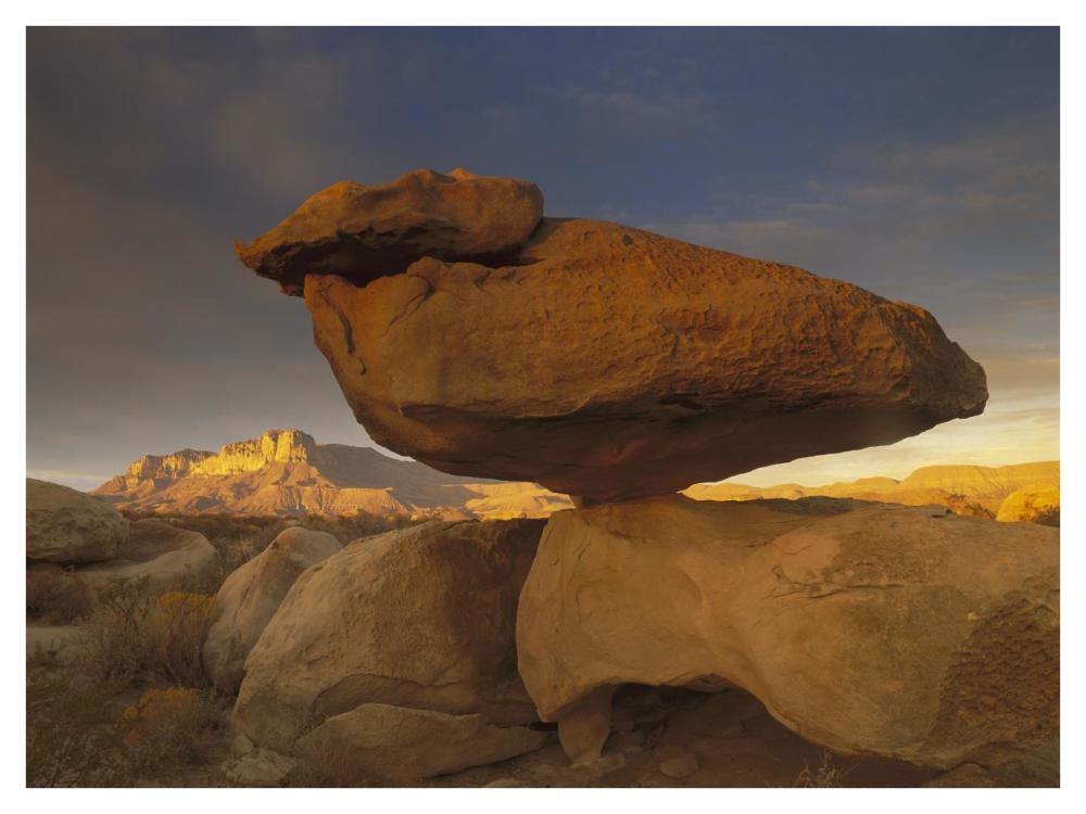 El Capitan And Balanced Rock, Guadalupe Mountains National Park, Texas-Paper Art-42X32