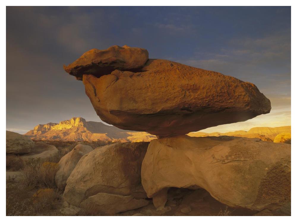 El Capitan And Balanced Rock, Guadalupe Mountains National Park, Texas-Paper Art-50X38
