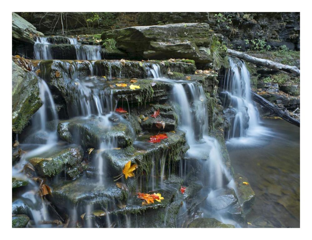 Kitchen Creek Cascades, Autumn, Ricketts Glen State Park, Pennsylvania-Paper Art-26X20