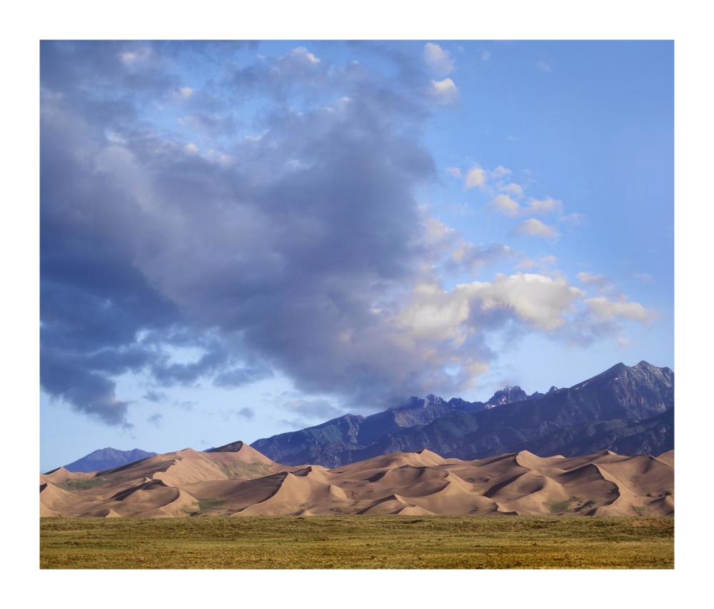 Sand Dunes And Mountains, Great Sand Dunes National Monument, Colorado-Paper Art-18X15.28