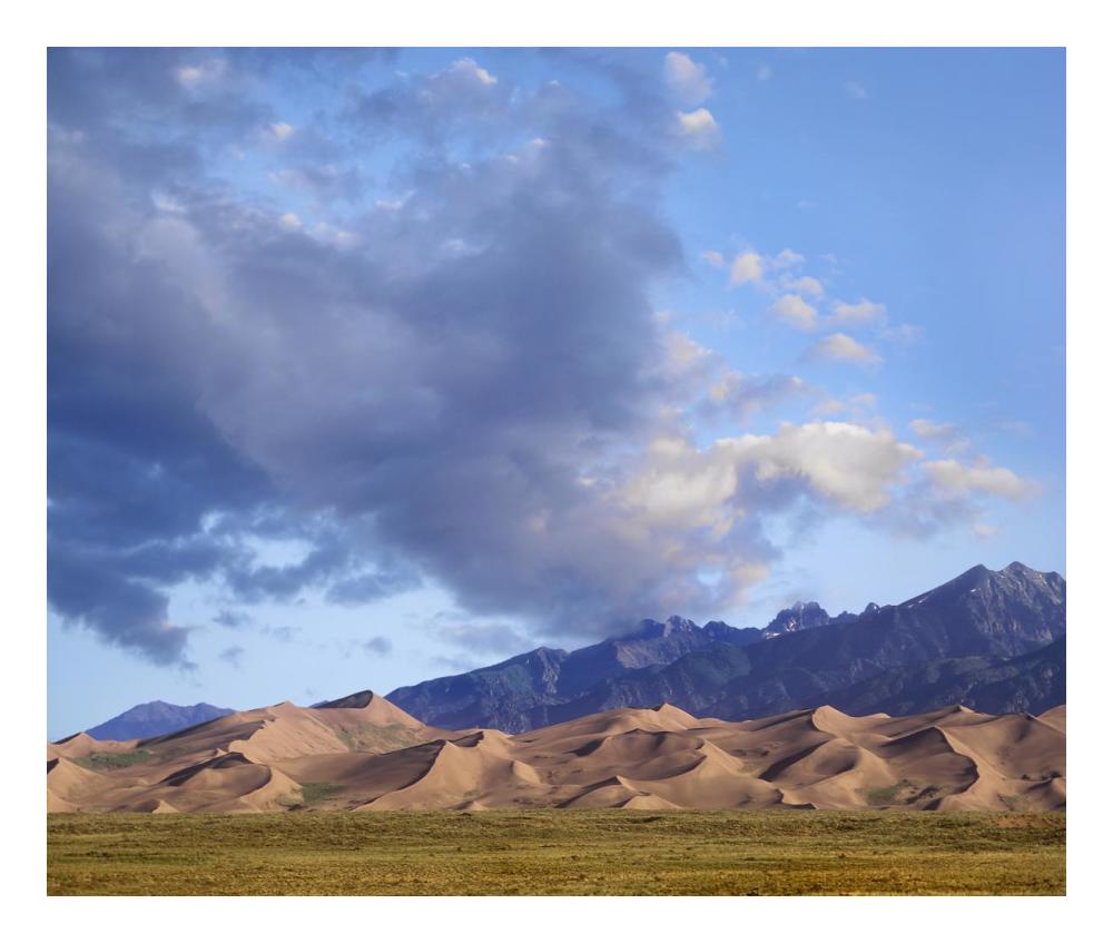Sand Dunes And Mountains, Great Sand Dunes National Monument, Colorado-Paper Art-24X20.26