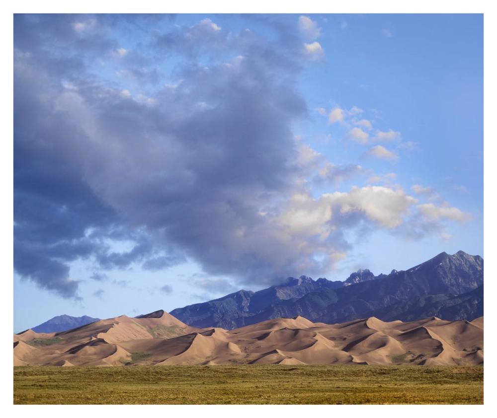 Sand Dunes And Mountains, Great Sand Dunes National Monument, Colorado-Paper Art-38X31.88