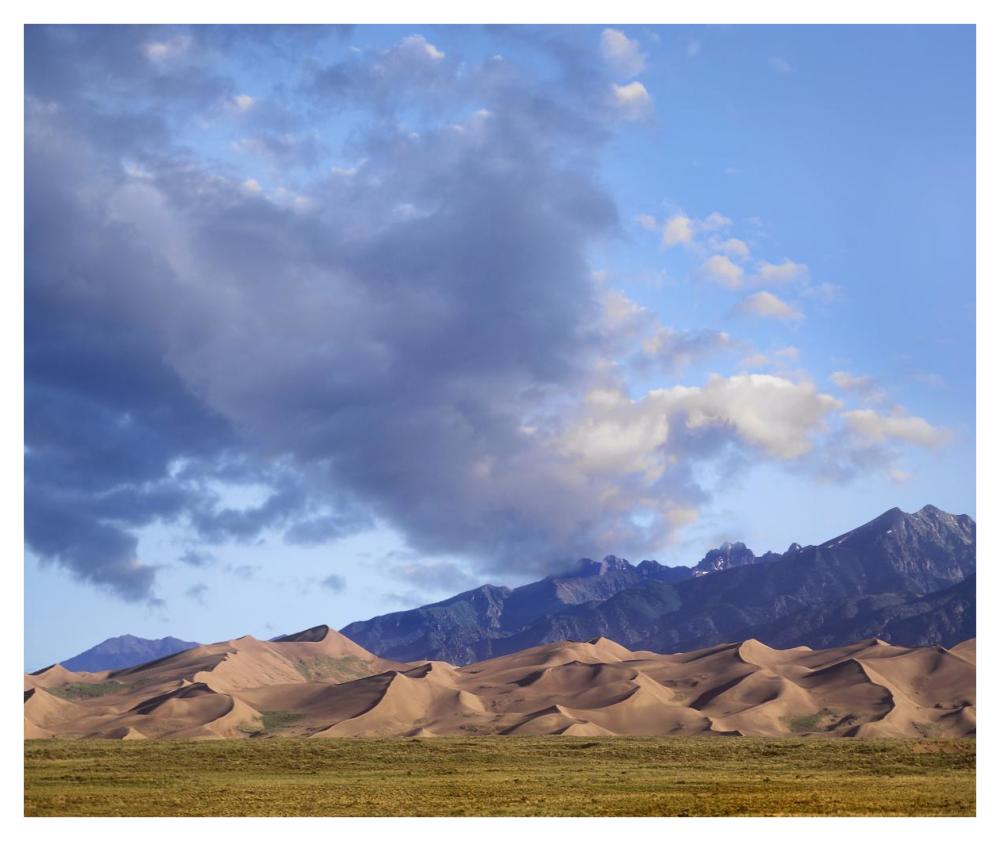 Sand Dunes And Mountains, Great Sand Dunes National Monument, Colorado-Paper Art-42X35.2