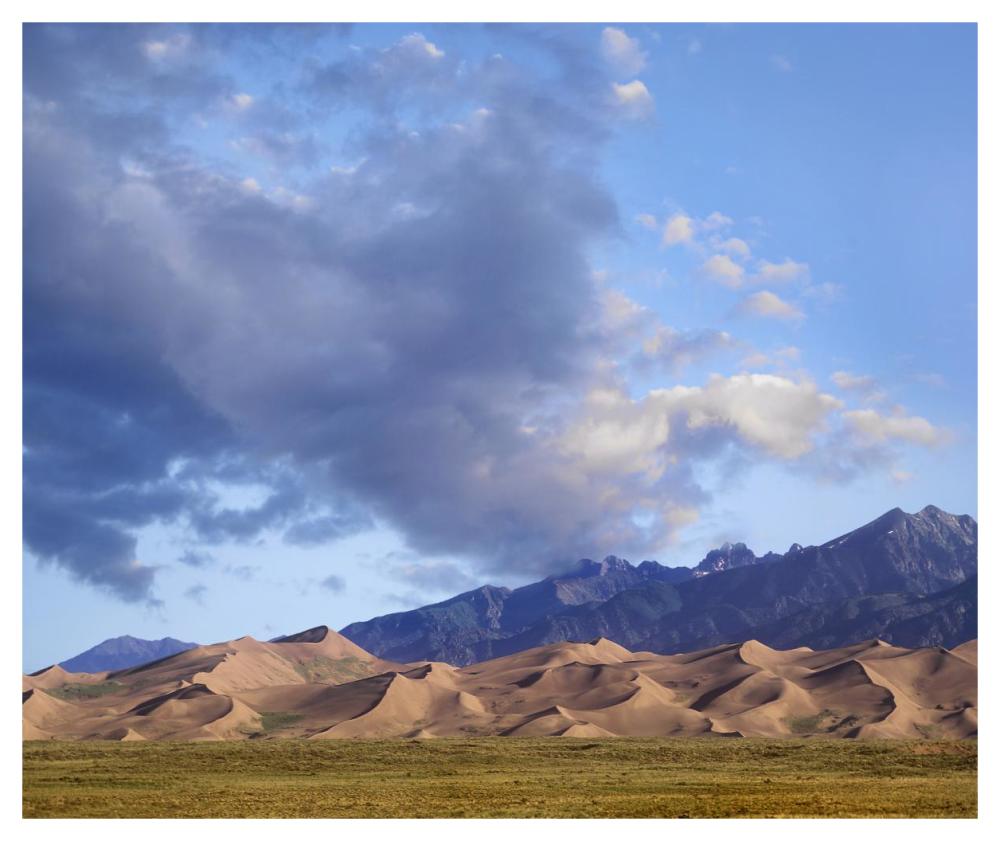 Sand Dunes And Mountains, Great Sand Dunes National Monument, Colorado-Paper Art-46X38.52