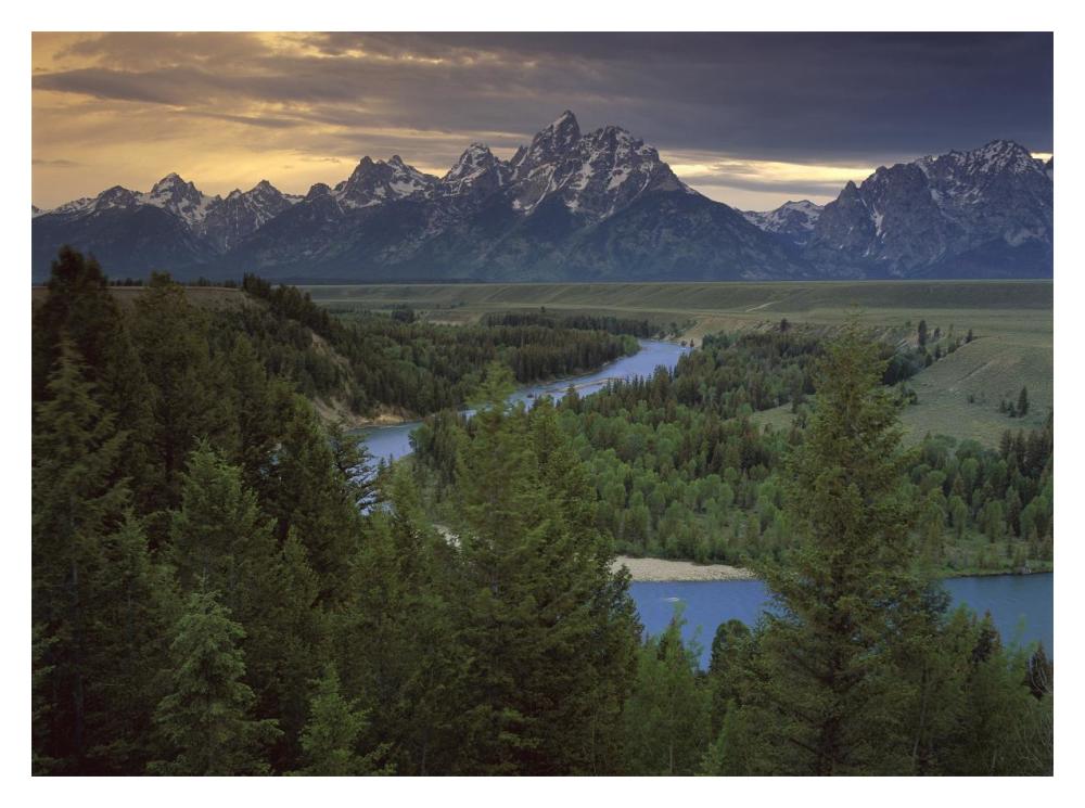 Teton Range At Snake River Overlook, Grand Teton National Park, Wyoming-Paper Art-18X14