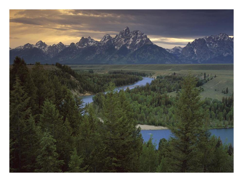 Teton Range At Snake River Overlook, Grand Teton National Park, Wyoming-Paper Art-26X20