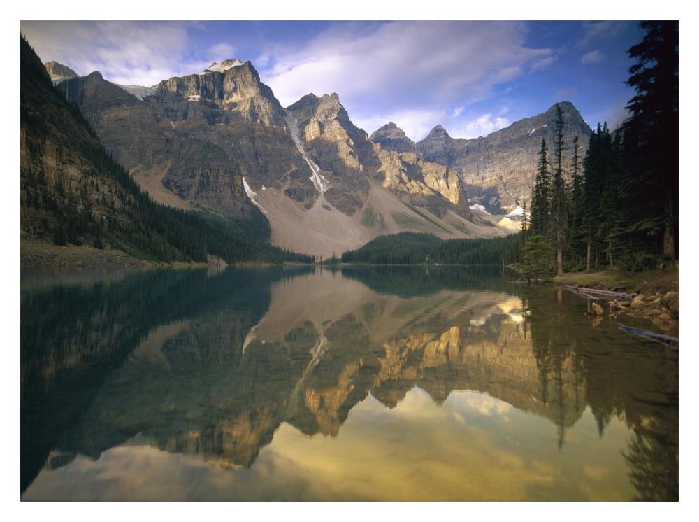 Wenkchemna Peaks And Moraine Lake, Banff National Park, Alberta, Canada-Paper Art-18X14