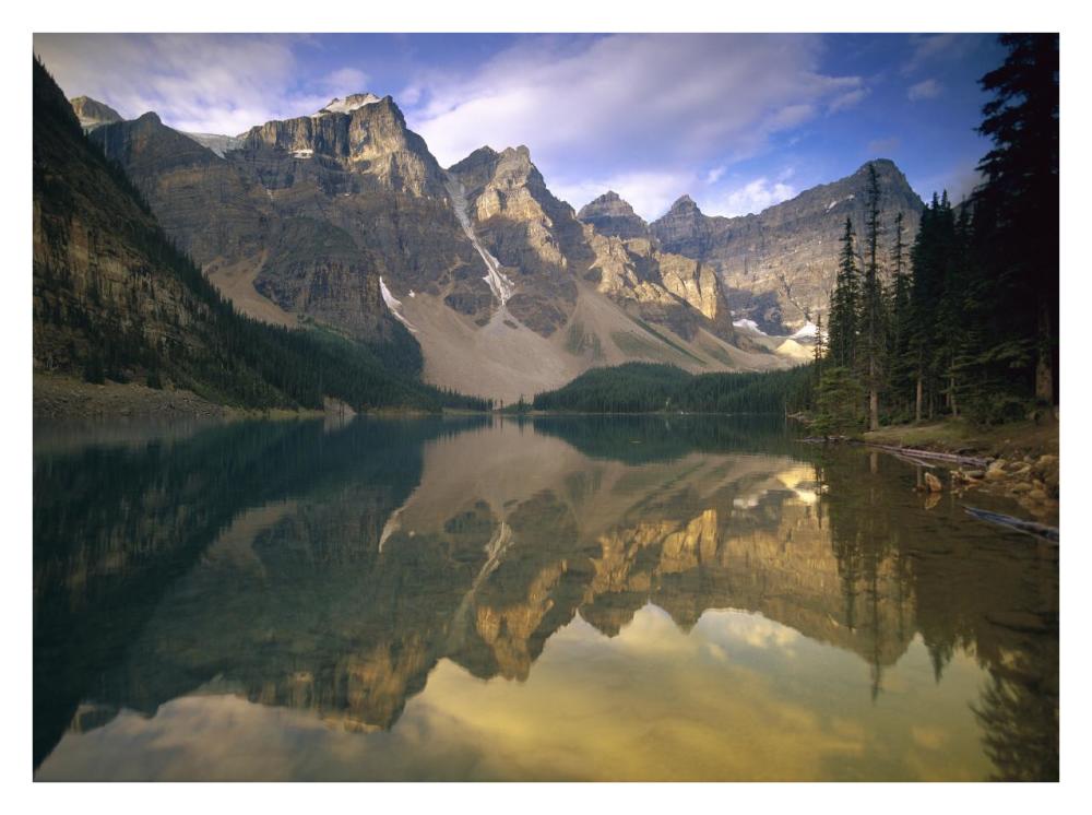 Wenkchemna Peaks And Moraine Lake, Banff National Park, Alberta, Canada-Paper Art-34X26