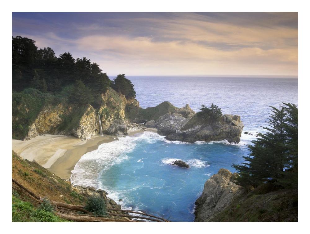 Mcway Cove And Mcway Falls, Julia Pfieffer-Burns State Park, California-Paper Art-26X20