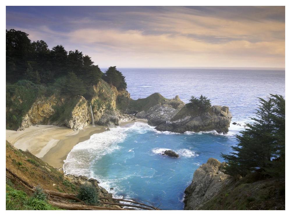 Mcway Cove And Mcway Falls, Julia Pfieffer-Burns State Park, California-Paper Art-50X38