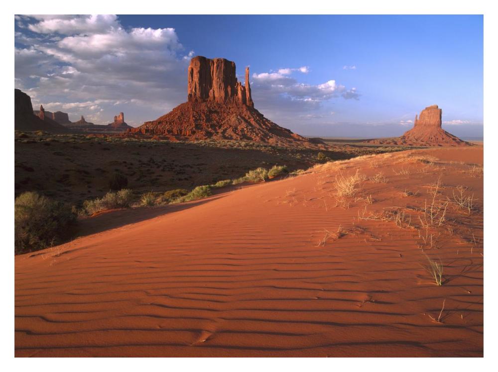 Sand Dunes And The Mittens, Monument Valley Navajo Tribal Park, Arizona-Paper Art-18X14