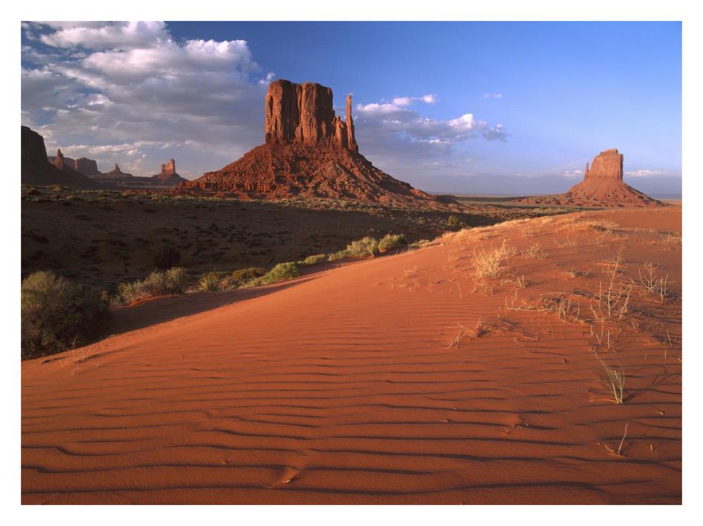 Sand Dunes And The Mittens, Monument Valley Navajo Tribal Park, Arizona-Paper Art-34X26