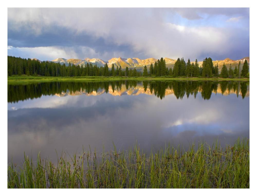 Mountains In The Weminuche Wilderness Reflected In Molas Lake, Colorado-Paper Art-18X14