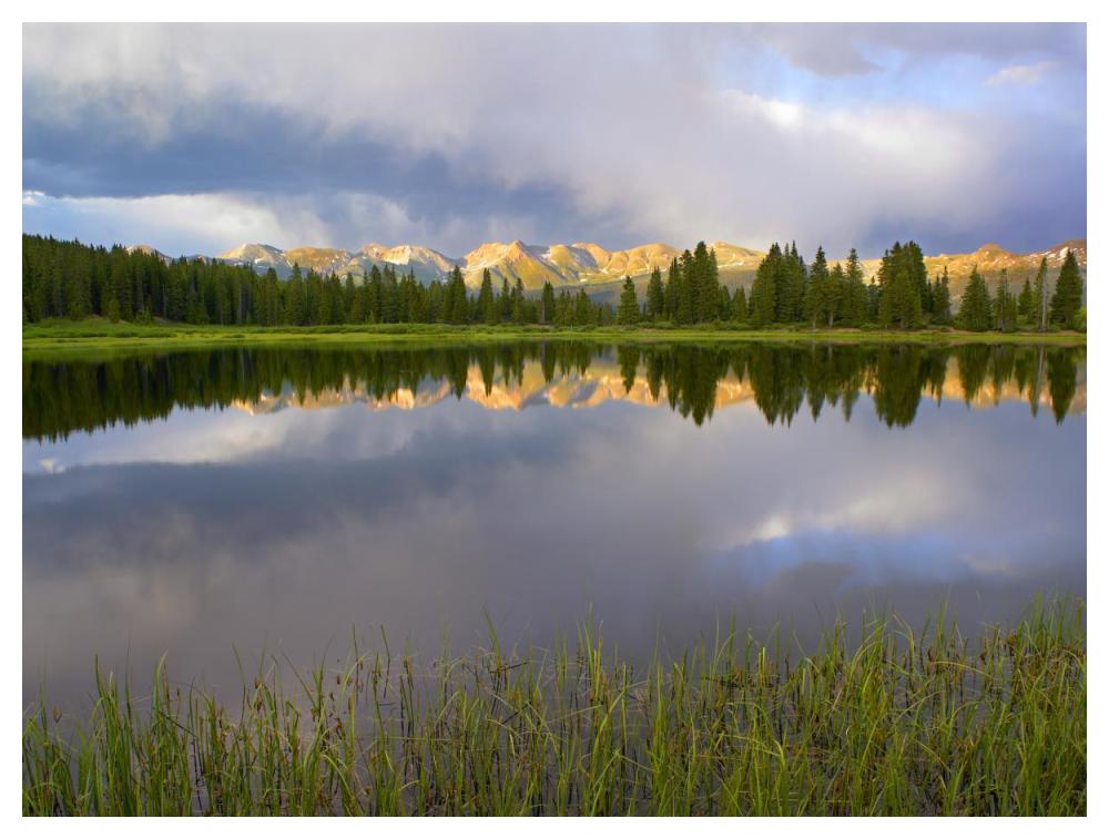 Mountains In The Weminuche Wilderness Reflected In Molas Lake, Colorado-Paper Art-50X38