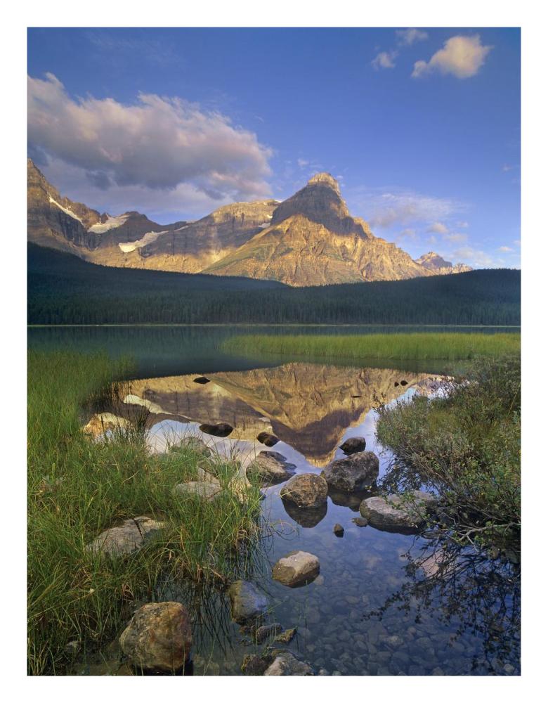 Mount Chephren And Waterfowl Lake, Banff National Park, Alberta, Canada-Paper Art-20X26