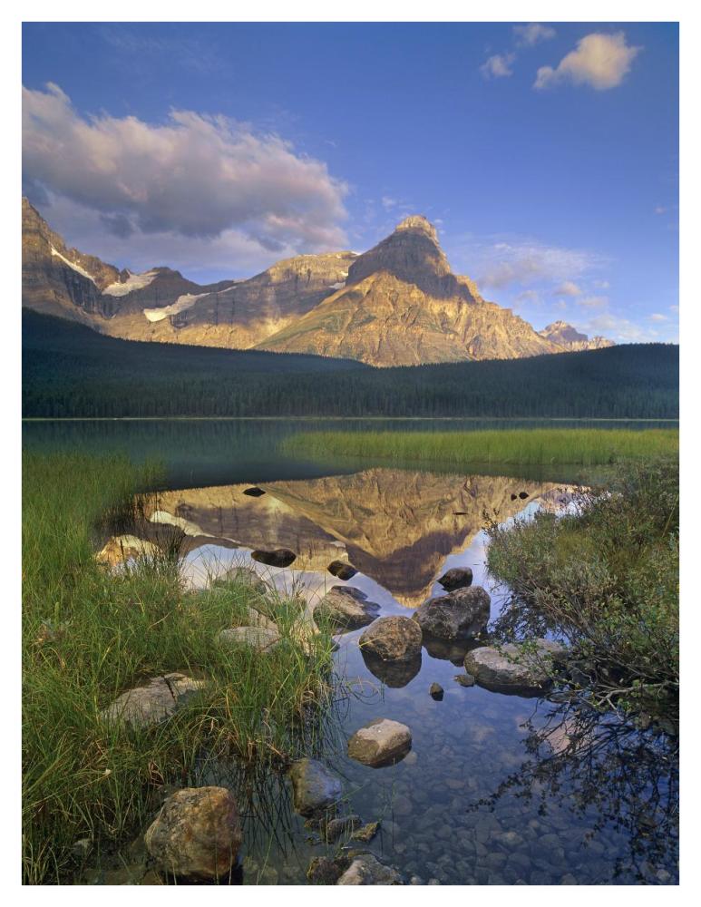Mount Chephren And Waterfowl Lake, Banff National Park, Alberta, Canada-Paper Art-32X42